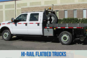 high rail railroad flatbed trucks