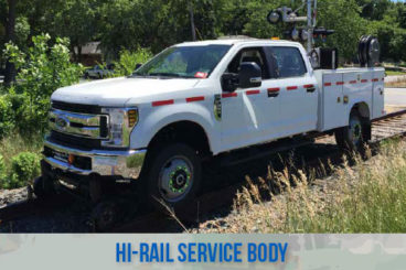 high rail railroad service body trucks