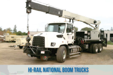 high rail railroad boom trucks