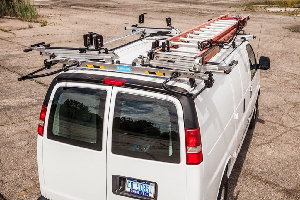 Adrian Steel drop down ladder rack