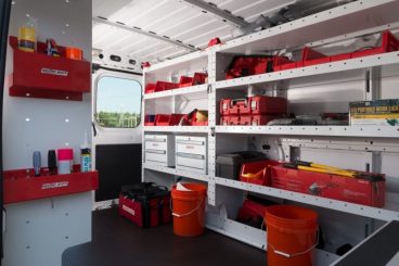 Weather Guard van shelving and storage