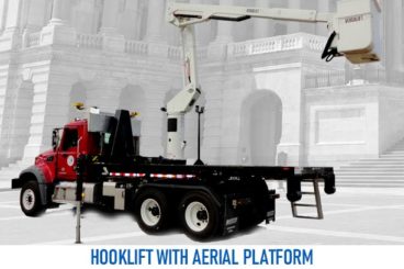 hooklift truck with aerial platform