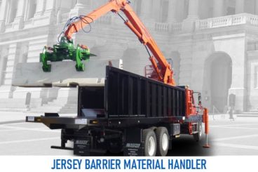 jersey barrier material handler truck