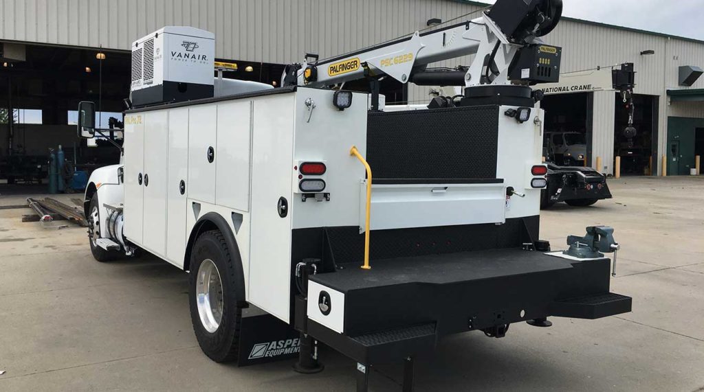 VanAir Air-N-Arc diesel-powered all-in-one service truck air compressor, welder, and hydraulic source unit