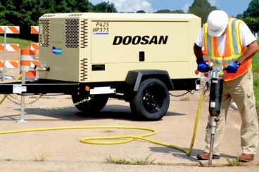 Doosan dual pressure construction air compressor