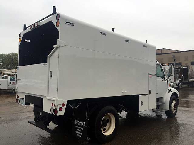 ArborTech 16 ft chipper truck body for sale with L transverse tool box