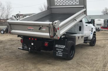 Henderson dump body upfit on a Chevrolet 5500 truck chassis