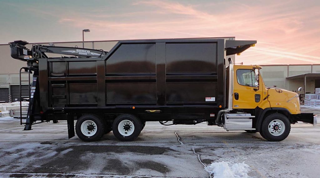 24 ft Aspen Equipment fabricated non-dumping forestry truck body, Hardox AR400 construction