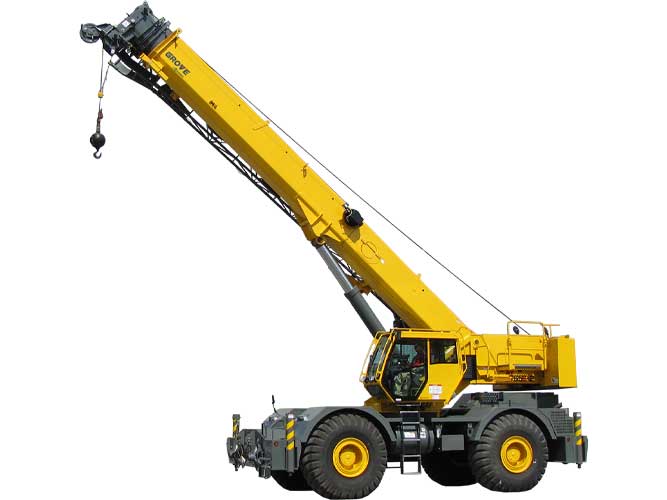 Grove 65 ton capacity rough terrain crane with 110 foot boom reach