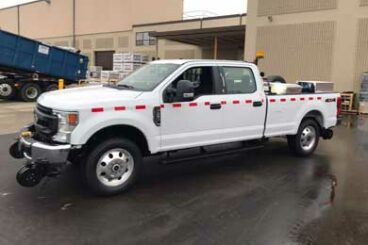 Ford F-350 SuperDuty hi-rail truck upfit with Weather Guard tool box, Rafna railroad equipment