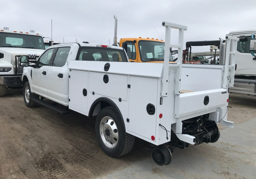 Milron 11 series 11' truck body can be fit with up to 8,000 lb crane