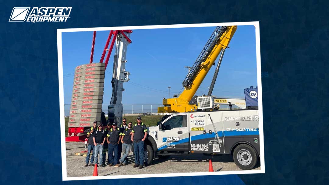 The Aspen Equipment team in Kansas City, Missouri, successfully commissioned a new HUP 40-30 Potain self-erecting crane to our rental fleet.