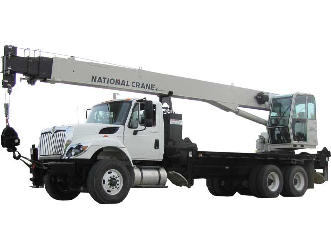 National Crane 30 ton stand-up boom truck with 360-degree continuous rotation