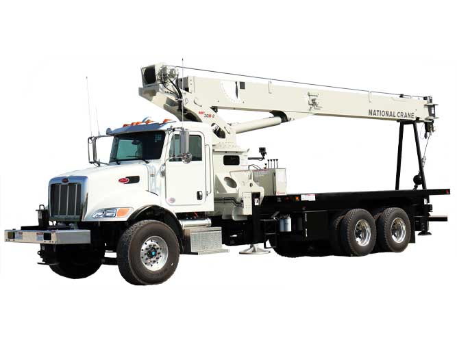 National Crane NBT30H-2 30 ton stand-up boom truck, available in three boom lengths