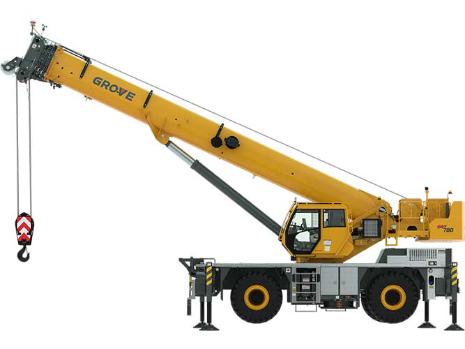 80 ton capacity Grove GRT780 rough terrain crane