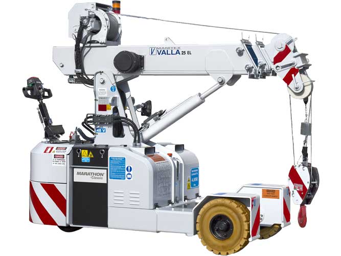 Valla 25EL mini crane telehandler with 4950 lbs max lift capacity