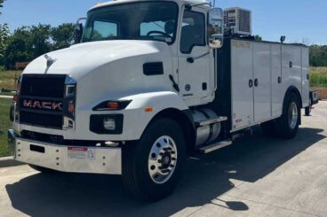 Mack vocational chassis with 14 ft Palfinger PAL Pro 72 mechanics crane body