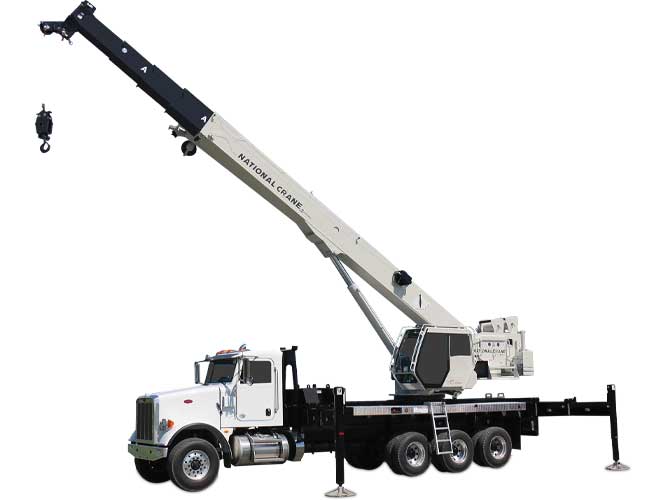 National Crane brand boom truck with extended boom